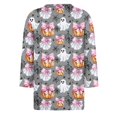 thumbnail image 5 of DORKASM Halloween T-Shirt for Women 3/4 Sleeve Crew Neck Spider Web Ghost Spooky T-Shirt 2026 Bat Witch Funny Clothes Fall Funny Print Shirts Gray S, 5 of 5
