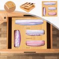thumbnail image 2 of Organizador de contenedores con cierre de cremallera - Organizador de cajones de cocina - Adecuado para galones, cuartos de galón, sándwiches, bocadillos, bolsas deslizantes Wmkox8yii pojnllj69, 2 of 9