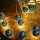thumbnail image 4 of Guirnalda de luces LED decorativas de ratán para dormitorio, estilo niña, para bodas, 9,84 pies, 20 luces USB, 4 of 6