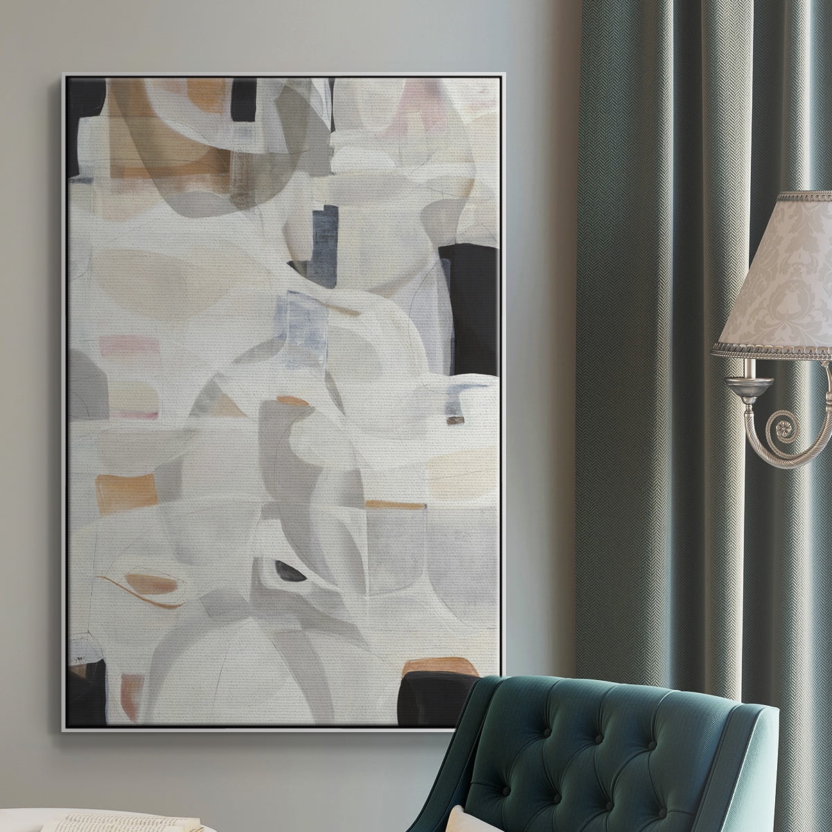 Windswept Framed Premium Gallery Wrapped Canvas - Ready to Hang - 25 x 37 - White Floating Frame