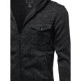 thumbnail image 3 of FashionOutfit Men's Fine Quality Comfrotable Fleece Hooded Jacket Coat, 3 of 3