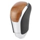 thumbnail image 4 of Pomo de cambio de marchas de cuero artificial Palanca de cambios ergonómica Apto para Crown/Alphard/Vellfire 2015-2019 Cuero negro Grano de madera, 4 of 15