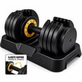 thumbnail image 1 of Set 2 Mancuernas Pesas Ajustables 25kg 10 Ajustes Discos Pro Centurfit, 1 of 7