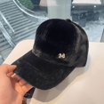 thumbnail image 4 of Gorra de béisbol con letra M de estilo coreano, gorra de visón de piel de conejo cálida y gruesa para otoño e invierno para niños, 4 of 6
