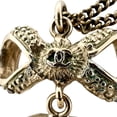 thumbnail image 7 of Pre-Owned CHANEL Chanel Ribbon Motif Coco Mark Necklace Crystal Plated Gold Women's, 7 of 7