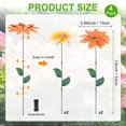 thumbnail image 3 of Uxcell 4 Pack Large Flower Garden Decor Stakes, 13 Inch Waterproof Metal Garden Stakes Decorative for Indoor/Outdoor [2 Yellow & Orange], 3 of 7