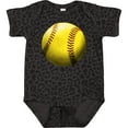 thumbnail image 3 of Inktastic Yellow Softball Boys or Girls Baby Bodysuit, 3 of 5