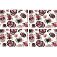 thumbnail image 4 of EREHome Funny Skull Roses Placemat Plate Holder Set of 4, Table Mats Protector 12x18 inch, 4 of 5