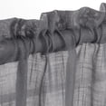 thumbnail image 2 of 3 Piece Linen Look Rod Pocket Top Kitchen Window Curtain Tier Pair and Valance Set 36 Inch Long, Grey, 2 of 4