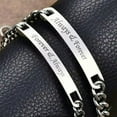 thumbnail image 2 of GKNET Stainless Steel Personalized Custom Letter Name Cuff Bracelet Couple Jewellery-6MM For Women, 2 of 9