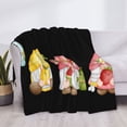 thumbnail image 3 of Yiaed Hello Summer Gnome Print Blanket Throw Blanket Soft Cozy Flannel Blanket for Home Bed Sofa Couch Chair-80"x60", 3 of 6