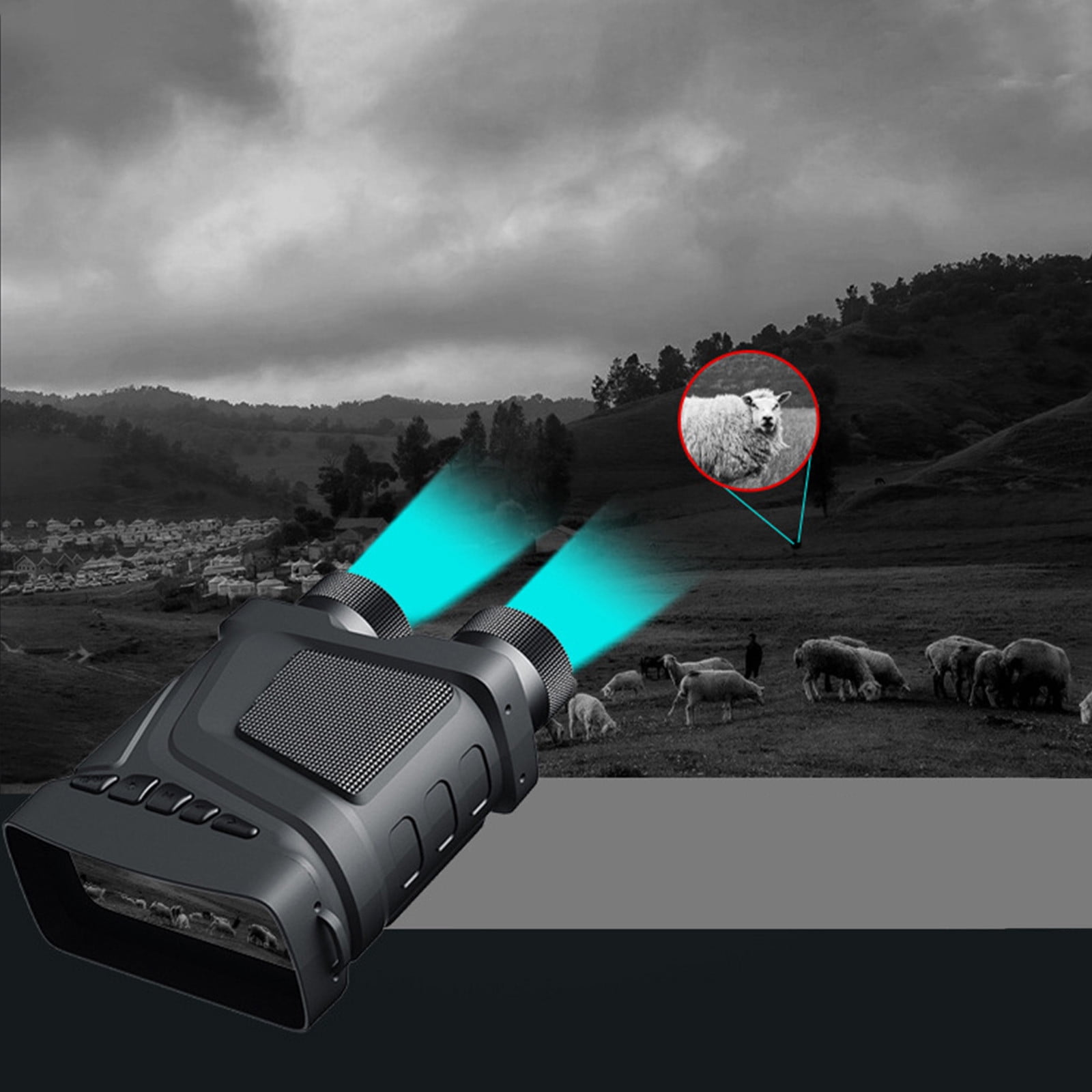 Jumelles Enfant 10x Avec Appareil Photo 48MP / 1080P - Vision Nocturne 25m - Rechargeable USB-C