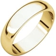 thumbnail image 1 of 5mm Half Round Band in 18k Yellow Gold - Size 8, 1 of 9
