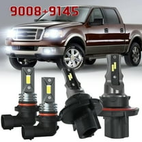 For Ford F 150 2004-2014 Quayub 6000K LED Headlight Hi/Lo   Fog Light 4 Bulbs Combo kit