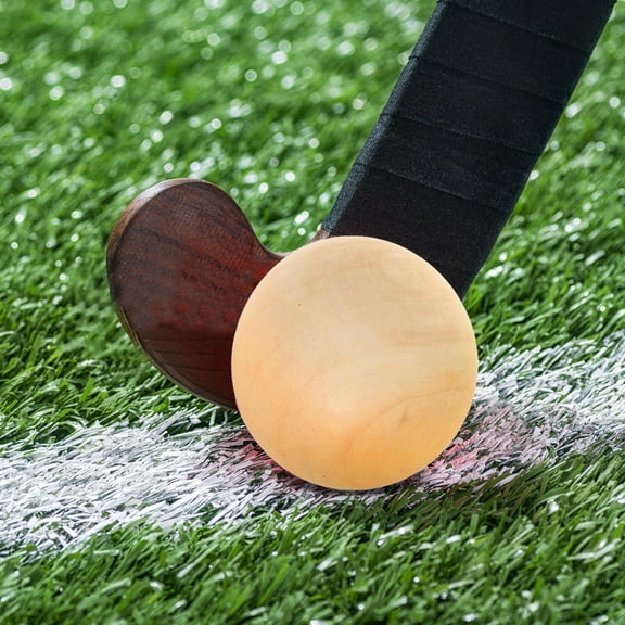 Worgeous Natural Wooden Hockey Balls for Sports Training Beige Color Durable Hardwood Nonbounce Stability 5 cm Diameter