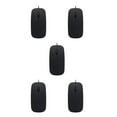 thumbnail image 2 of Transemion Mouse Wired Optical Computer Mouses Skin Touch Computers Fitting Laptop Gift Networking Keyboards Table Study Black 5Set, 2 of 6