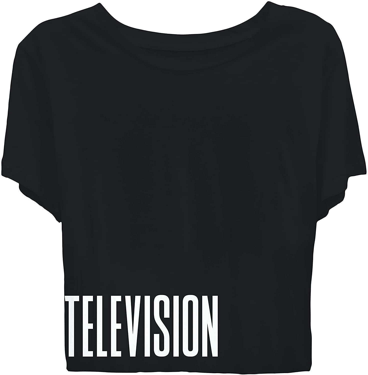 MTV Ladies Short Sleeve Shirt - #TBT Ladies 1980's Clothing - I Want My Logo Cropped Short Sleeve Tee Black, Medium - image 3 of 3