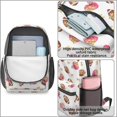 thumbnail image 4 of Football Bow White Pattern 17" Waterproof Oxford School Backpacks for Teens, S-Shape Padded Straps, for School, Travel, Hiking, Camping, 4 of 5