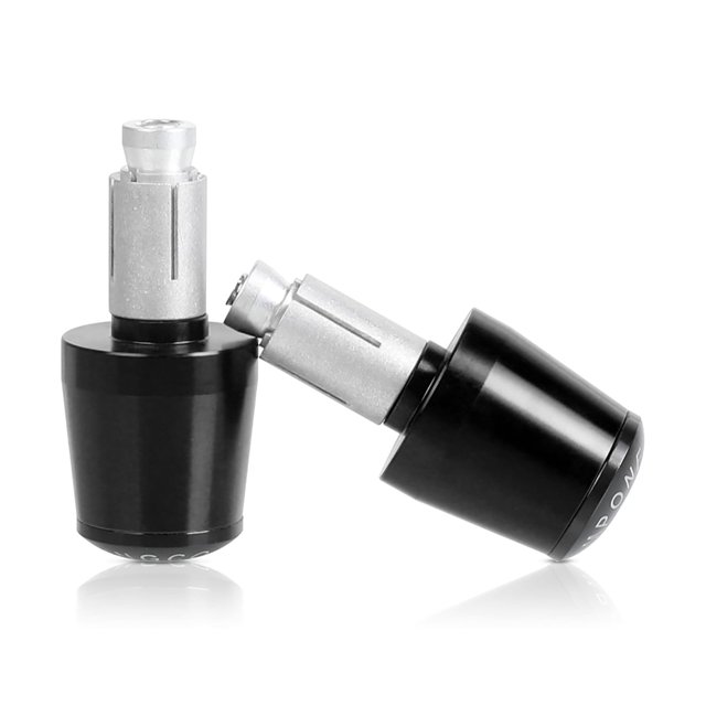 7/8 "" 22 mm CNC Alu Empuñaduras de manillar de motocicleta Tapas de extremos Tapas de extremos para Ninja 400 650 1000SX ZX6R ZX9R ZX10R ZX12R ZX14R ER6F ER6N Negro