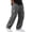 Dark Gray -CY70, variant on Mens Pants Casual Elastic Waist Drawstring Cotton Linen Cargo Beach Pant Straight Leg Summer Yoga Trouser with Pocket 2026 Black M