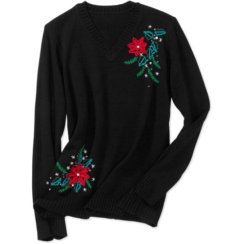 White Stag - Women's V-neck Christmas Sw