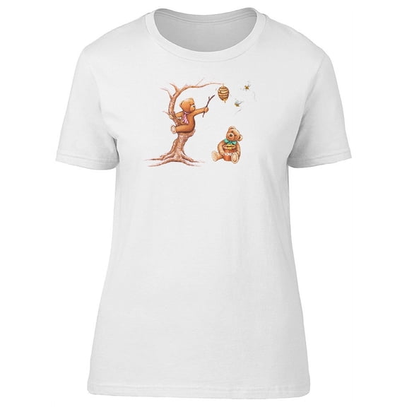 Cute Honey Bears Playing T-Shirt Women -Image by Shutterstock, Female Small
