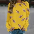 thumbnail image 2 of Bovemsi Sweatshirt for Women Sequin Football Rugby Graphic Print Sunday Casual Long Sleeve Crewneck 2025 Fall Pullover Fall Sweatshirts, 2 of 4