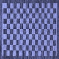 thumbnail image 1 of Ahgly Company Indoor Square Checkered Blue Modern Area Rugs, 8' Square, 1 of 4