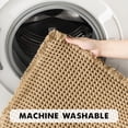 thumbnail image 6 of Set of 2 Waffle Bathroom Rugs, Boho Bath Rugs Non Slip Washable, Super Absorbent Bath Mats, Ultra Soft Rubber Backed Shower Mats for Bathroom Floor, Tub and Shower, Brown, 18x30 Inch, 6 of 6
