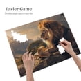 thumbnail image 2 of 500-Piece Wooden Jigsaw Puzzle for Adults - Lion Reading Book Nature , Fun & Relaxing Family Game, No-Dust Interlocking Pieces, Perfect Wall Decor & Holiday Gift, 2 of 7