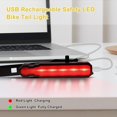 thumbnail image 4 of Luz trasera de bicicleta recargable, luces traseras LED rojas para bicicleta, 6 modos de luz, luz trasera láser para bicicleta, luz de advertencia de seguridad para ciclismo, 4 of 5