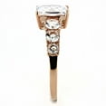 thumbnail image 4 of IP Rose Gold(Ion Plating) Stainless Steel Ring with AAA Grade CZ in Clear for Women Clear Stone Color Style TK3517 Size 8, 4 of 5