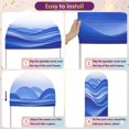 Arch Backdrop Cover for Wedding 7.2FT Ombre Watercolor Blue Stretch ...