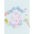 thumbnail image 4 of Nygoyerh Little Girls Sweet Summer Swimsuit Donut/Ice Cream/Floral Print Sleeveless Ruffle Romper Swimwear Toddler Kids Cute Ruffle Bathing Suit Beach Wear 18M-6T, 4 of 8