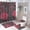 Color-2, variant on Red Roses Floral Seamless Pattern Shower Curtain Set 4PCs with Hooks Waterproof Bathroom Toilet Mat Lid Decor