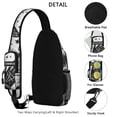 thumbnail image 3 of Sling Backpack,Black Halloween Witchcraft Elements Crossbody Bag with Water Bottle Holder,Waterproof Sling Bag for Men/Women with Chest Phone Holder for Hiking,Travel, 3 of 6