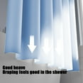 thumbnail image 6 of Harlier Waterproof Shower Curtain, PEVA 71"H x 47"W Inches Printed Curtain, Solid Color Sheer Lightweight Bath Shower Curtain Liner with 9 Grommets Hooks for Bathroom or Shower Stall, 6 of 8