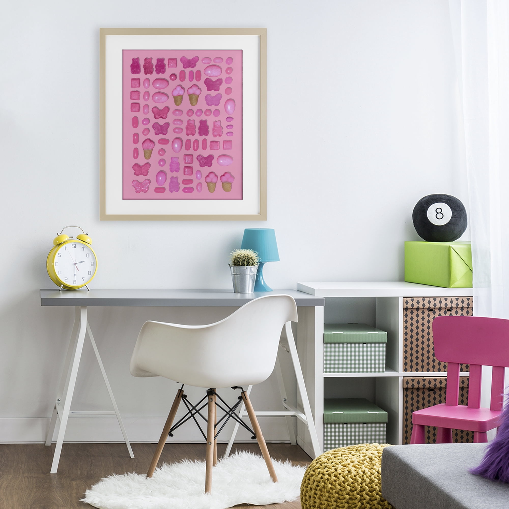 Stupell Industries Pink Toned Candies Birch Framed Print Under Glass, design by LISH Creative