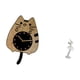 thumbnail image 5 of Reloj de pared,Reloj de pared decorativo con forma de gato para sala de estar silenciosa,Reloj de pared de madera,decoración moderna,Figura de escritorio,Estatua de bailarina de ballet,adorno, 5 of 8