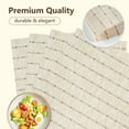 thumbnail image 5 of VCVCOO Beige Placemats Set of 4 - Heat Resistant Non-Slip Place Mats for Dining Table, Washable Durable PVC Vinyl Woven Table Mats, 5 of 12