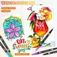 thumbnail image 5 of Dual Brush Markers Pens, 168 Colors Dual Tip(Fineliner & Brush) Art Markers, Artist Coloring Marker Set for Adult Coloring Books No Bleeding, 5 of 6