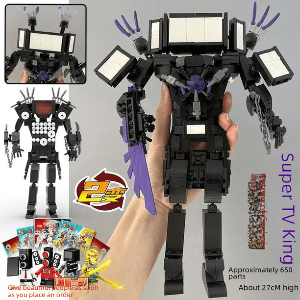 Cross-border hot building blocks Skibidi toilet toilet man and