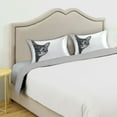 thumbnail image 3 of Yayeee Pillowcase Queen Size Set of 2 Satin Wrinkle Resistant Pillow Case, Black Cute Cat, 3 of 7