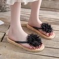 thumbnail image 4 of jiaxiM Womens Flip Flops Thong Sandals for Women Dressy Fashion Slippers for Women Outdoor Non- Woven Sole Orthofeet Shoes for Women for Causal Walking Work Vacation, 4 of 7