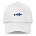 thumbnail image 3 of Clishirt Adult Unisex Embroidered Blue Fish Adjustable White Classic Dad Hat, 3 of 7