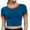 Z1 Blue, variant on Women's Short Sleeve T-Shirt Dominican Republic Flag Graphic Tee Summer Casual Crew Neck Top Soft Cotton Blend Pullover Shirt Tops