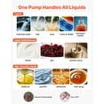 thumbnail image 4 of VEVOR Air Operated Double Diaphragm Pump, 25 GPM, 1 inch Inlet & Outlet Pneumatic Waste Oil Transfer Pump, Max 100 PSI, Polypropylene Body, Air-Operated for Diesel, Grease, Kerosene, Gasoline & Oil, 4 of 9