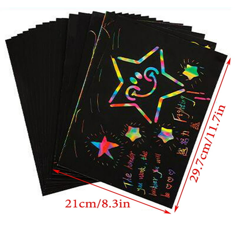Rainbow Scratch Paper Notes Scratch Art Activity Books Rainbow Card Black  Scratch It Off Paper Perfect Travel Activity Or Gift For Teens Adults Small  Set 2 