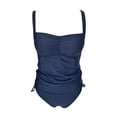 thumbnail image 1 of Traje de Baño Ocean Pacific para Mujer Tankini con Escote Cuadrado, Tirante Ancho y Cintas en Costado Negro Talla CH 2 Piezas, 1 of 4