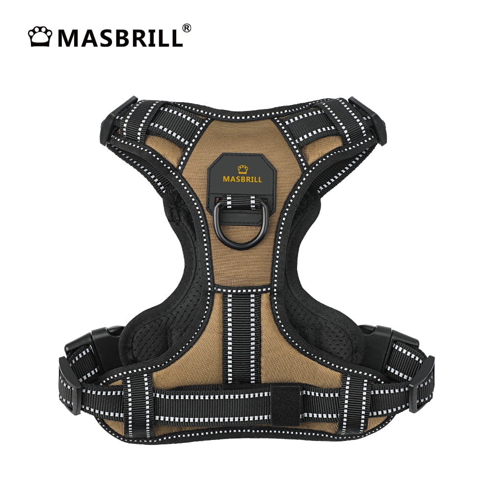 MASBRILL Reflective Dog Harness No Pull Dog Vest Harness with Handle